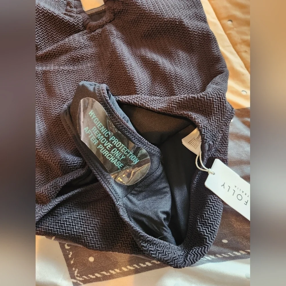 Seafolly Australia Sea Dive Bandeau One Piece Black - Large / 10 NWT